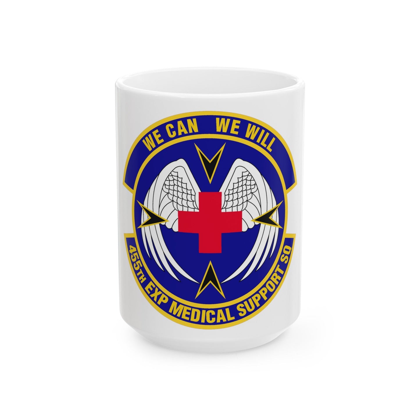 455th Expeditionary Medical Support Squadron (U.S. Air Force) White Coffee Mug-15oz-The Sticker Space