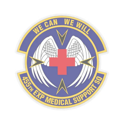 455th Expeditionary Medical Support Squadron (U.S. Air Force) STICKER Vinyl Kiss-Cut Decal 2 Inch Transparent - The Sticker Space