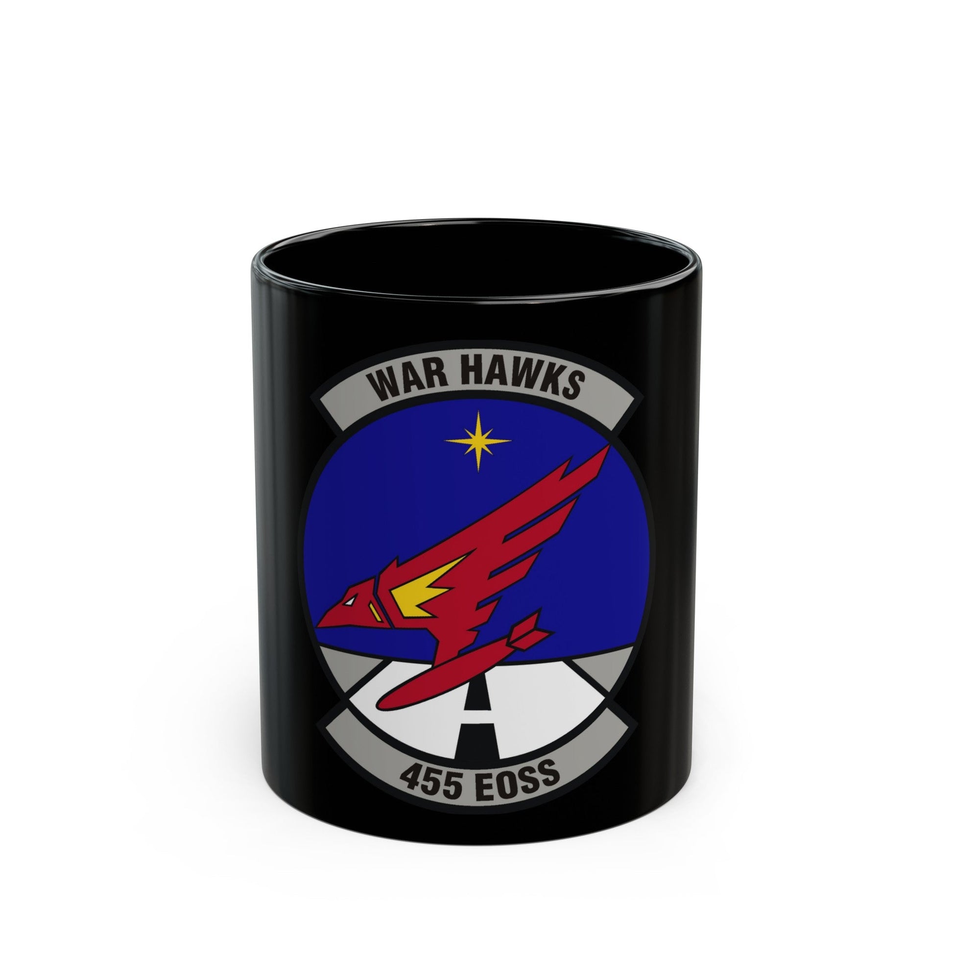 455th Expeditionary Operations Support Squadron (U.S. Air Force) Black Coffee Mug-11oz-The Sticker Space