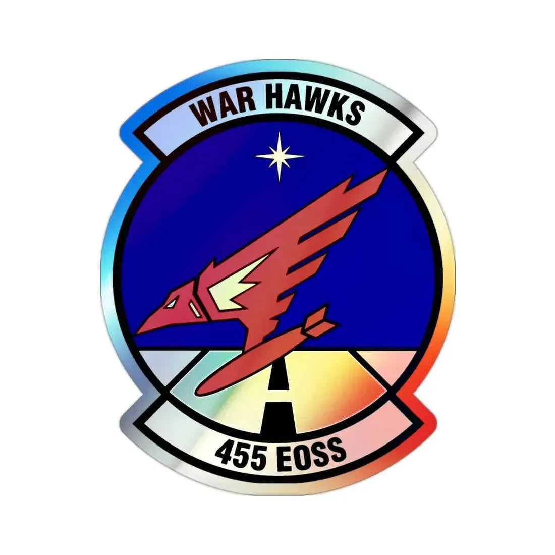 455th Expeditionary Operations Support Squadron (U.S. Air Force) Holographic STICKER Die-Cut Vinyl Decal - The Sticker Space