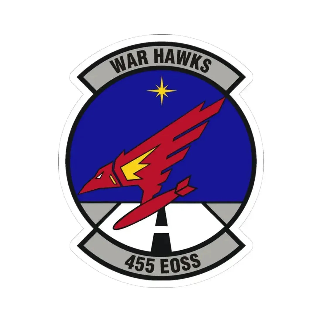 455th Expeditionary Operations Support Squadron (U.S. Air Force) STICKER Vinyl Kiss-Cut Decal 3 Inch White - The Sticker Space