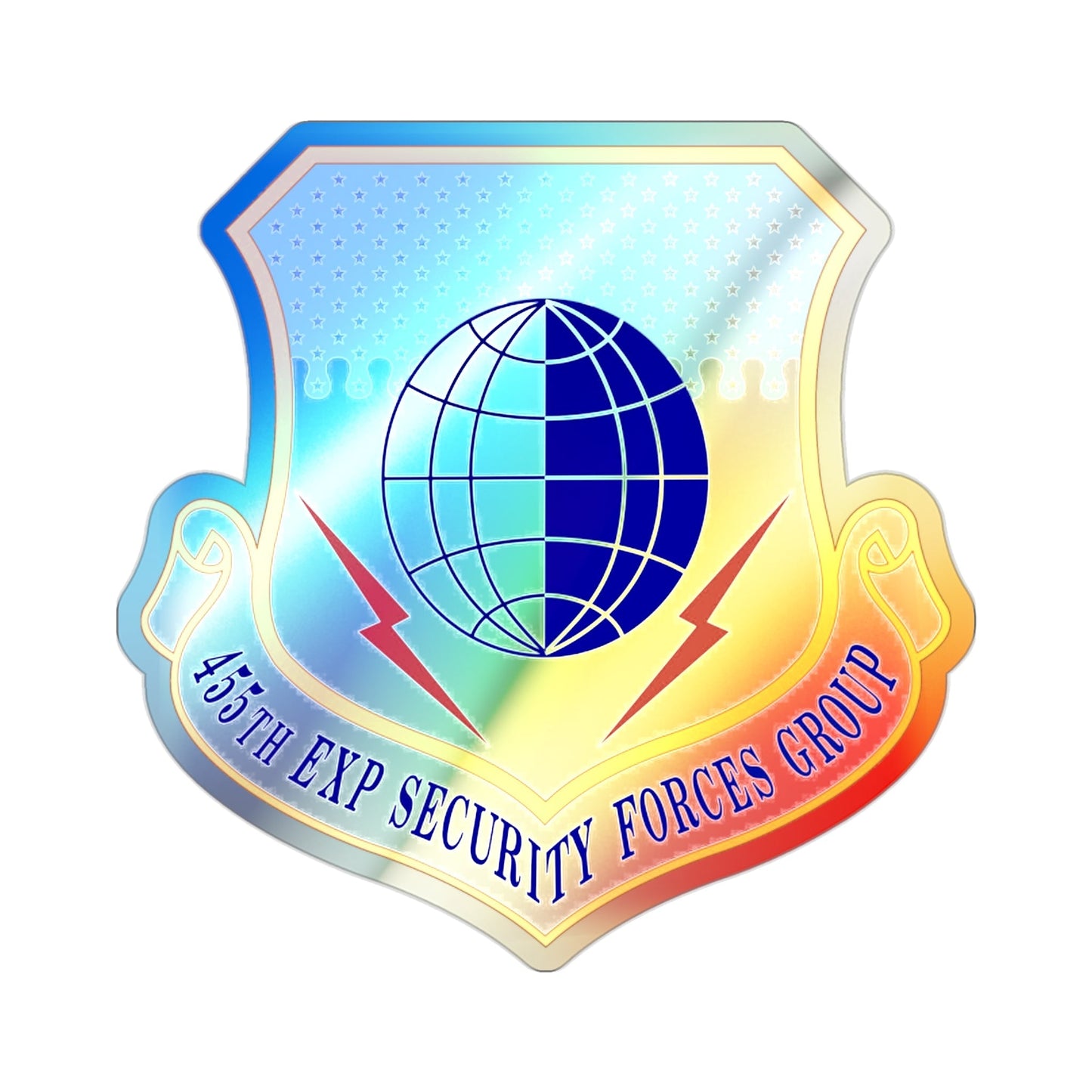 455th Expeditionary Security Forces Group (U.S. Air Force) Holographic STICKER Die-Cut Vinyl Decal-2 Inch-The Sticker Space