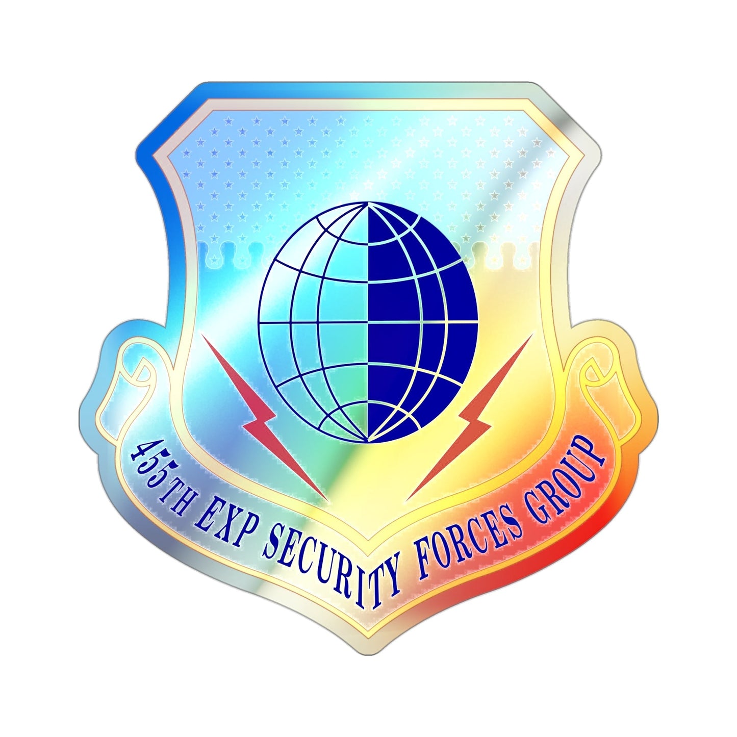 455th Expeditionary Security Forces Group (U.S. Air Force) Holographic STICKER Die-Cut Vinyl Decal-3 Inch-The Sticker Space