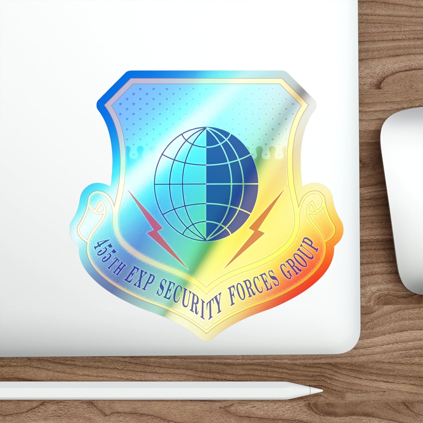 455th Expeditionary Security Forces Group (U.S. Air Force) Holographic STICKER Die-Cut Vinyl Decal-The Sticker Space