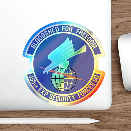 455th Expeditionary Security Forces Squadron (U.S. Air Force) Holographic STICKER Die-Cut Vinyl Decal-The Sticker Space