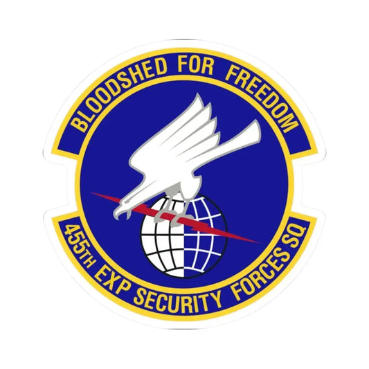 455th Expeditionary Security Forces Squadron (U.S. Air Force) STICKER Vinyl Kiss-Cut Decal 2 Inch White - The Sticker Space