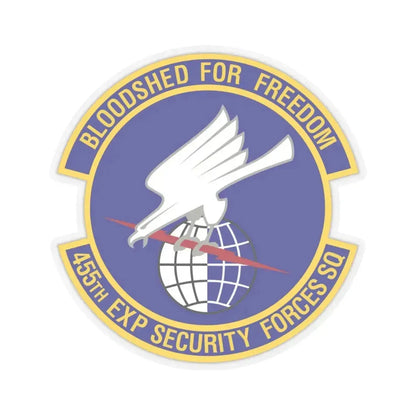 455th Expeditionary Security Forces Squadron (U.S. Air Force) STICKER Vinyl Kiss-Cut Decal 4 Inch Transparent - The Sticker Space