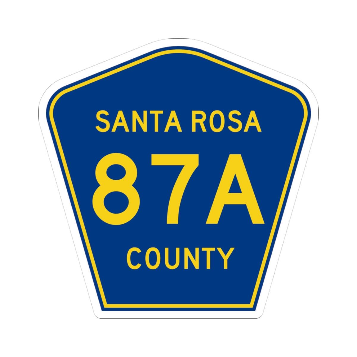 Santa Rosa County Road 87A FL (Florida) (Road Sign) STICKER Vinyl Kiss-Cut Decal