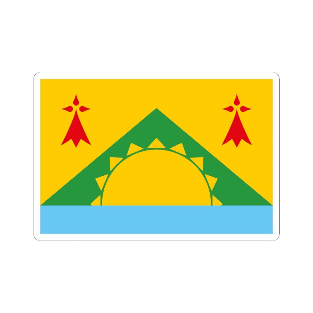Bidar District Flag (France) STICKER Vinyl Kiss-Cut Decal
