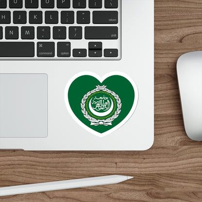 Heart Flag of the Arab League - STICKER Vinyl Die-Cut Decal