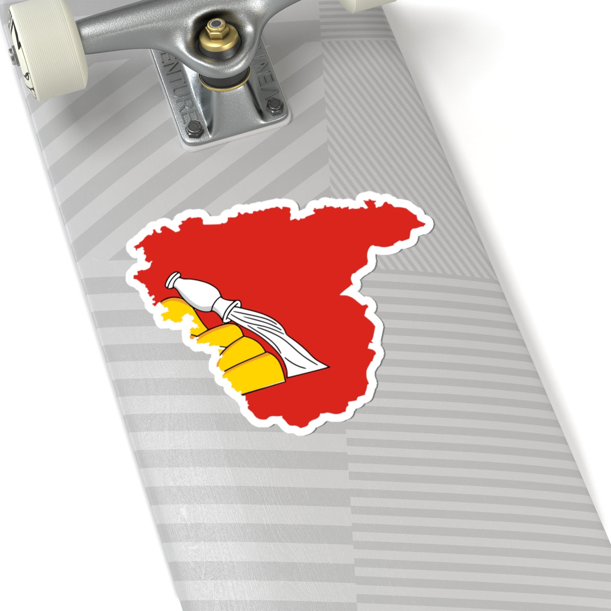 Flag-map of Voronezh Oblast (Russia) STICKER Vinyl Kiss-Cut Decal