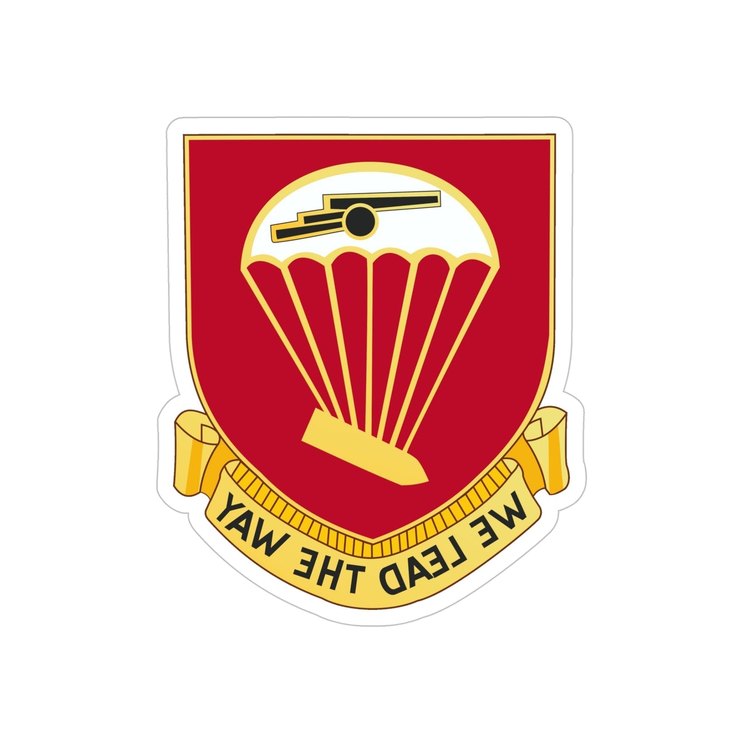 456th Airborne Field Artillery Battalion (U.S. Army) REVERSE PRINT Transparent STICKER-5 Inch-The Sticker Space