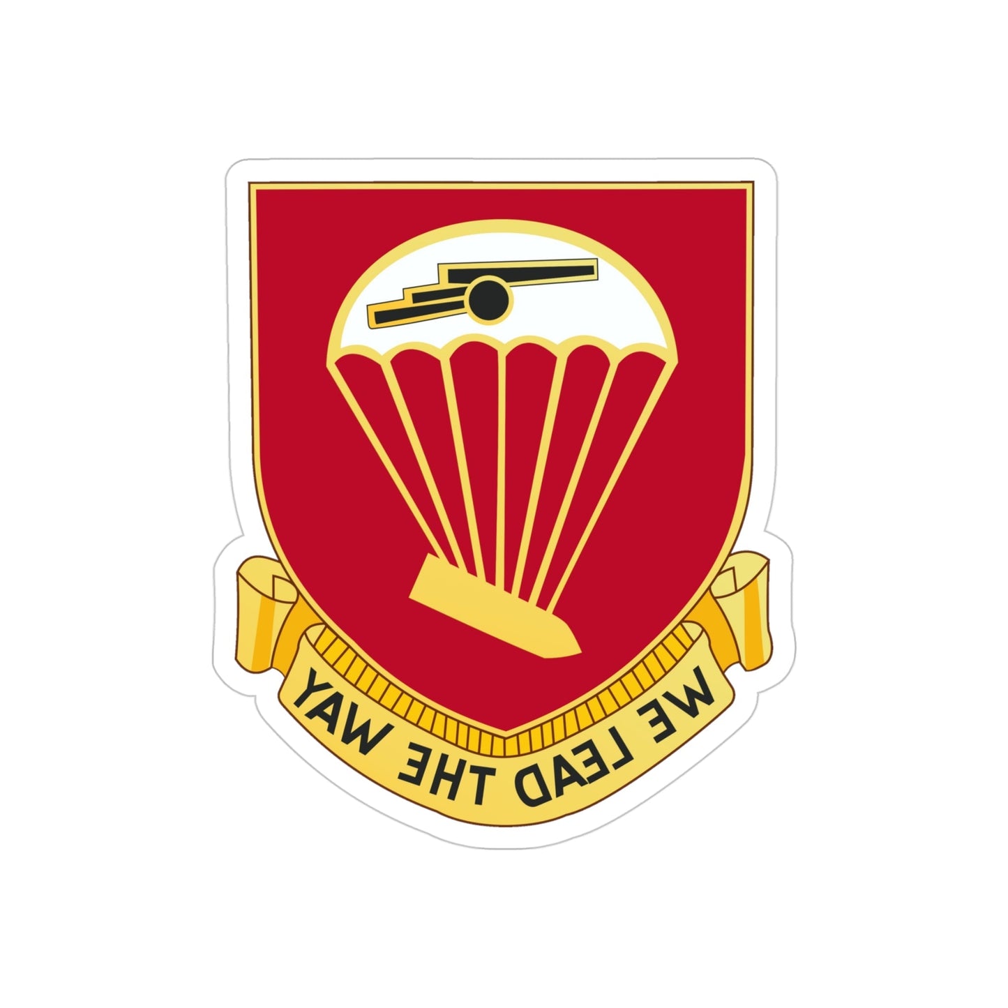 456th Airborne Field Artillery Battalion (U.S. Army) REVERSE PRINT Transparent STICKER-4 Inch-The Sticker Space