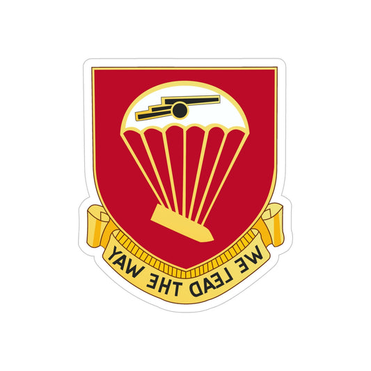 456th Airborne Field Artillery Battalion (U.S. Army) REVERSE PRINT Transparent STICKER-6 Inch-The Sticker Space