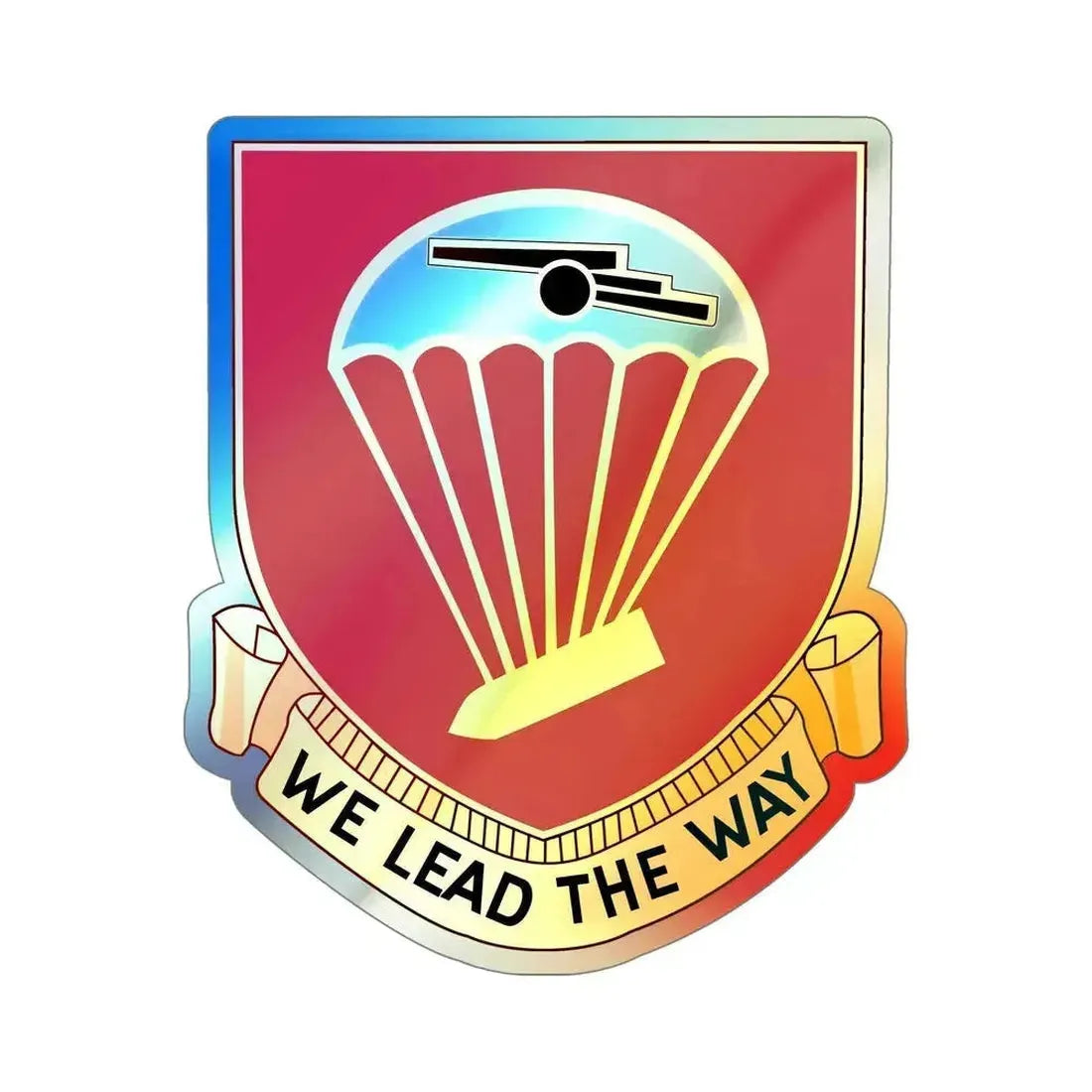 456th Airborne Field Artillery Battalion (U.S. Army) Holographic STICKER Die-Cut Vinyl Decal 6 Inch Holographic - The Sticker Space