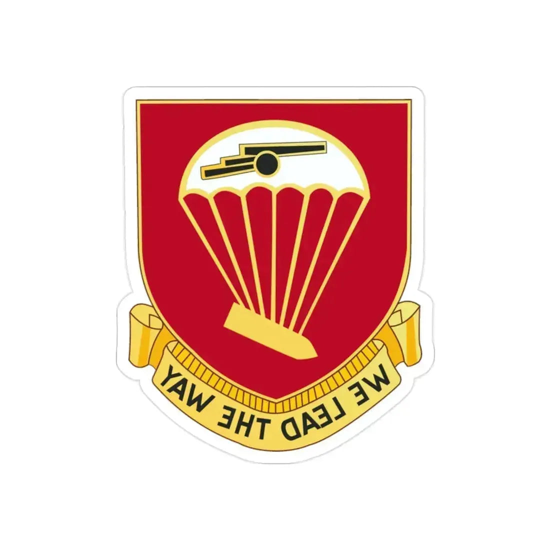 456th Airborne Field Artillery Battalion (U.S. Army) REVERSE PRINT Transparent Die-Cut STICKER 2 Inch Die-Cut Transparent - The Sticker Space