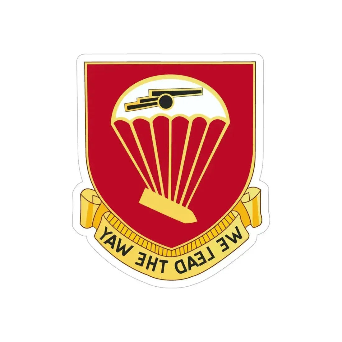 456th Airborne Field Artillery Battalion (U.S. Army) REVERSE PRINT Transparent Die-Cut STICKER - The Sticker Space