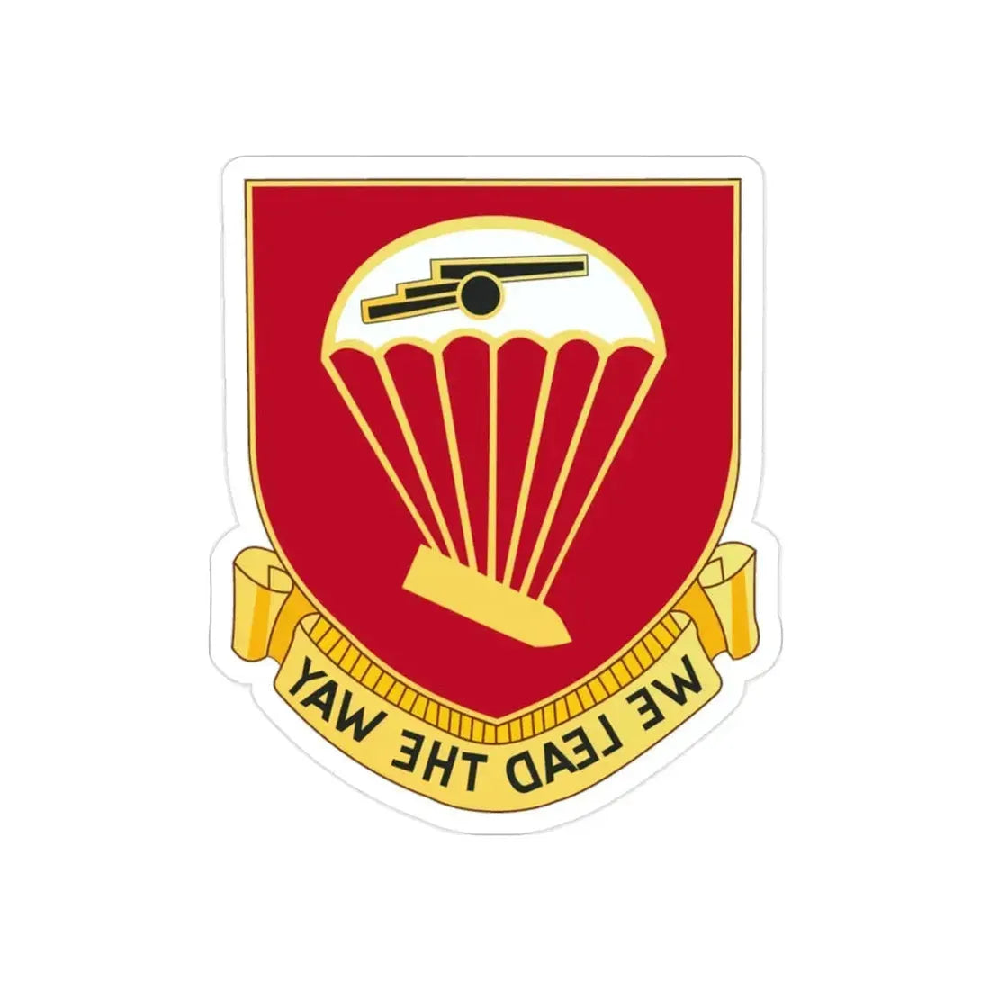 456th Airborne Field Artillery Battalion (U.S. Army) REVERSE PRINT Transparent Die-Cut STICKER - The Sticker Space