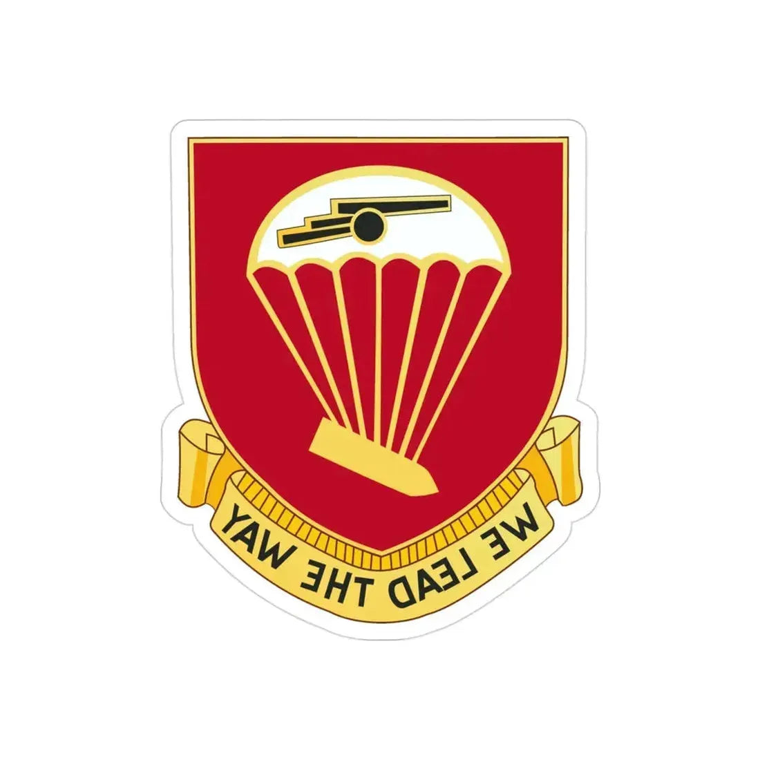 456th Airborne Field Artillery Battalion (U.S. Army) REVERSE PRINT Transparent Die-Cut STICKER - The Sticker Space