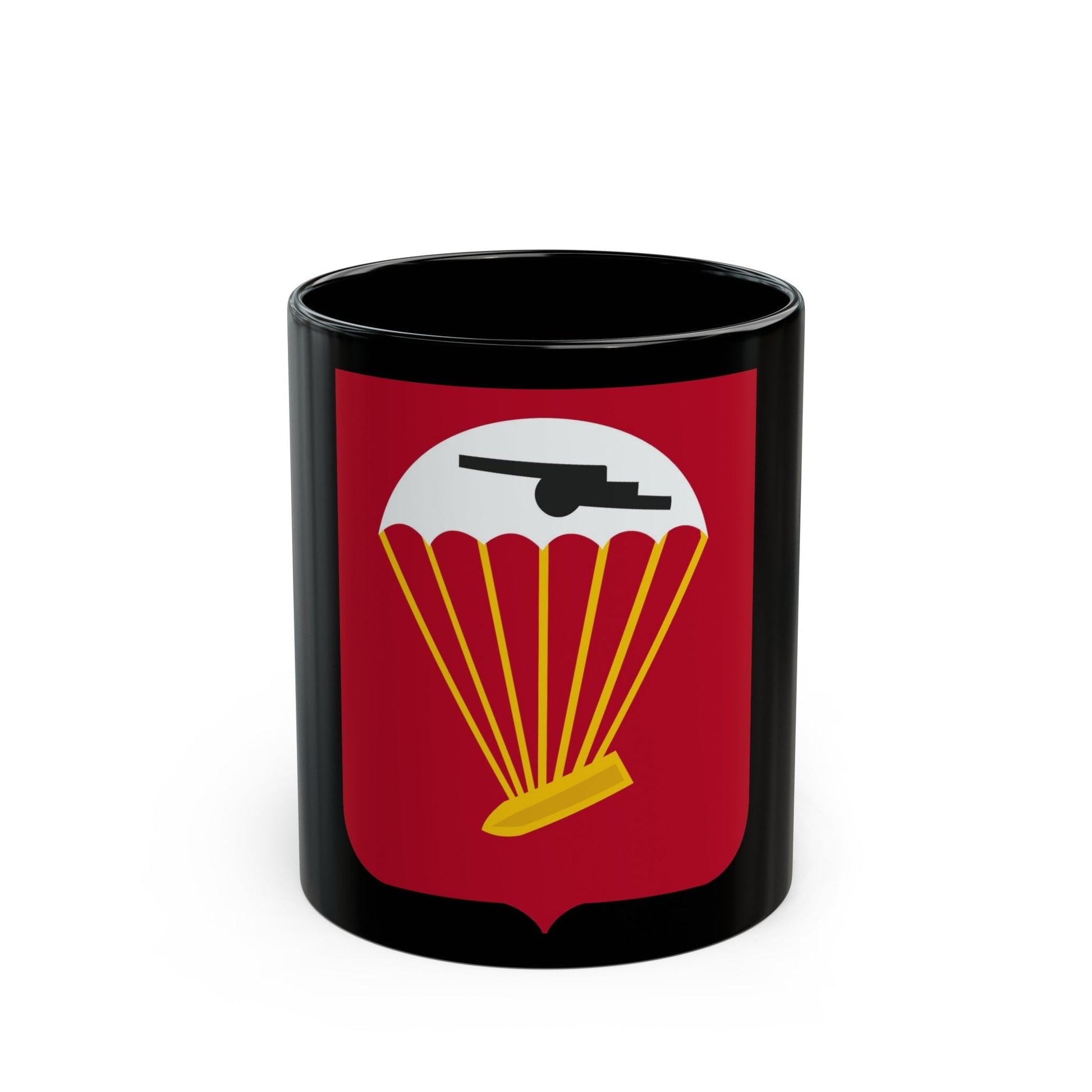 456th Airborne Field Artillery Battalion v2 (U.S. Army) Black Coffee Mug-11oz-The Sticker Space