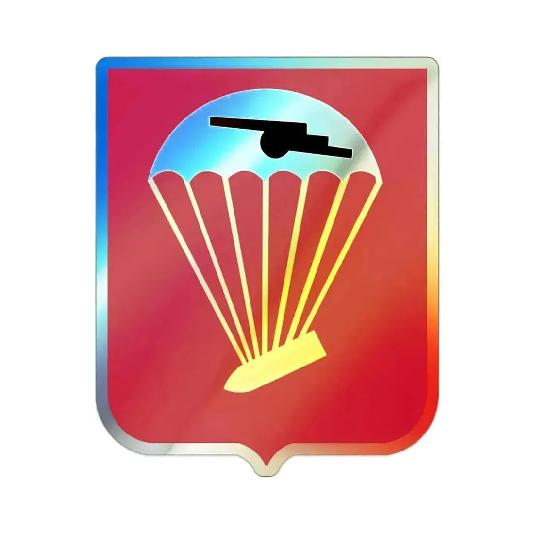 456th Airborne Field Artillery Battalion v2 (U.S. Army) Holographic STICKER Die-Cut Vinyl Decal 2 Inch Holographic - The Sticker Space