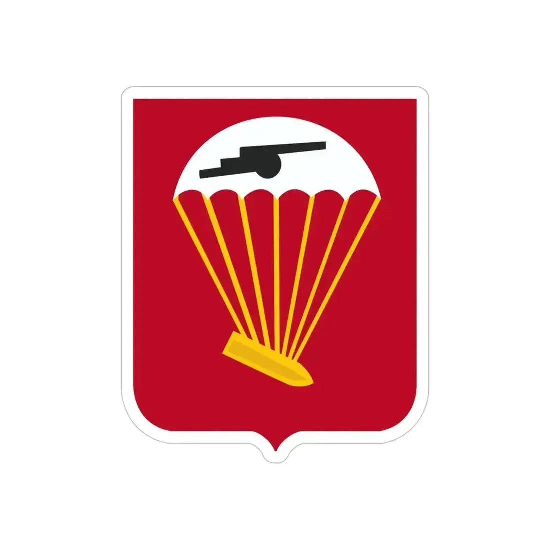 456th Airborne Field Artillery Battalion v2 (U.S. Army) REVERSE PRINT Transparent Die-Cut STICKER 4 Inch Die-Cut Transparent - The Sticker Space