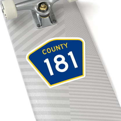 County 181 MN (Minnesota) (Road Sign) STICKER Vinyl Kiss-Cut Decal