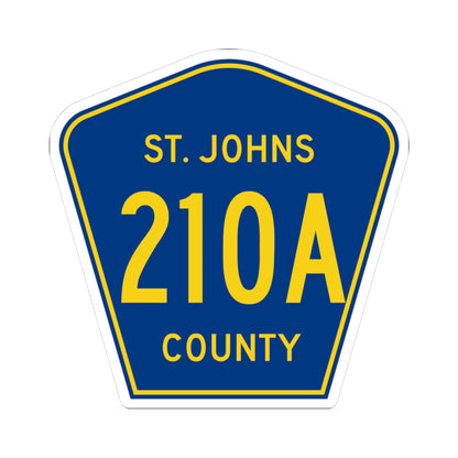 St. Johns County 210A (Florida) (Road Sign) STICKER Vinyl Kiss-Cut Decal