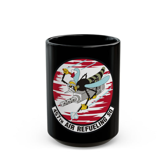 457th Air Refueling Squadron (U.S. Air Force) Black Coffee Mug-15oz-The Sticker Space