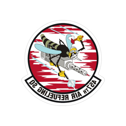 457th Air Refueling Squadron (U.S. Air Force) REVERSE PRINT Transparent STICKER-2" × 2"-The Sticker Space