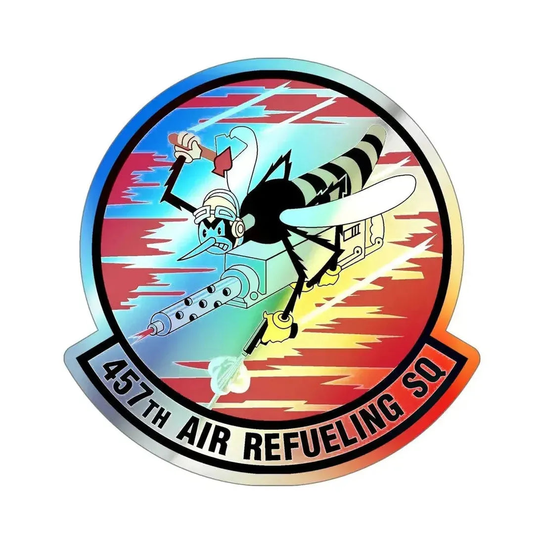457th Air Refueling Squadron (U.S. Air Force) Holographic STICKER Die-Cut Vinyl Decal 5 Inch Holographic - The Sticker Space