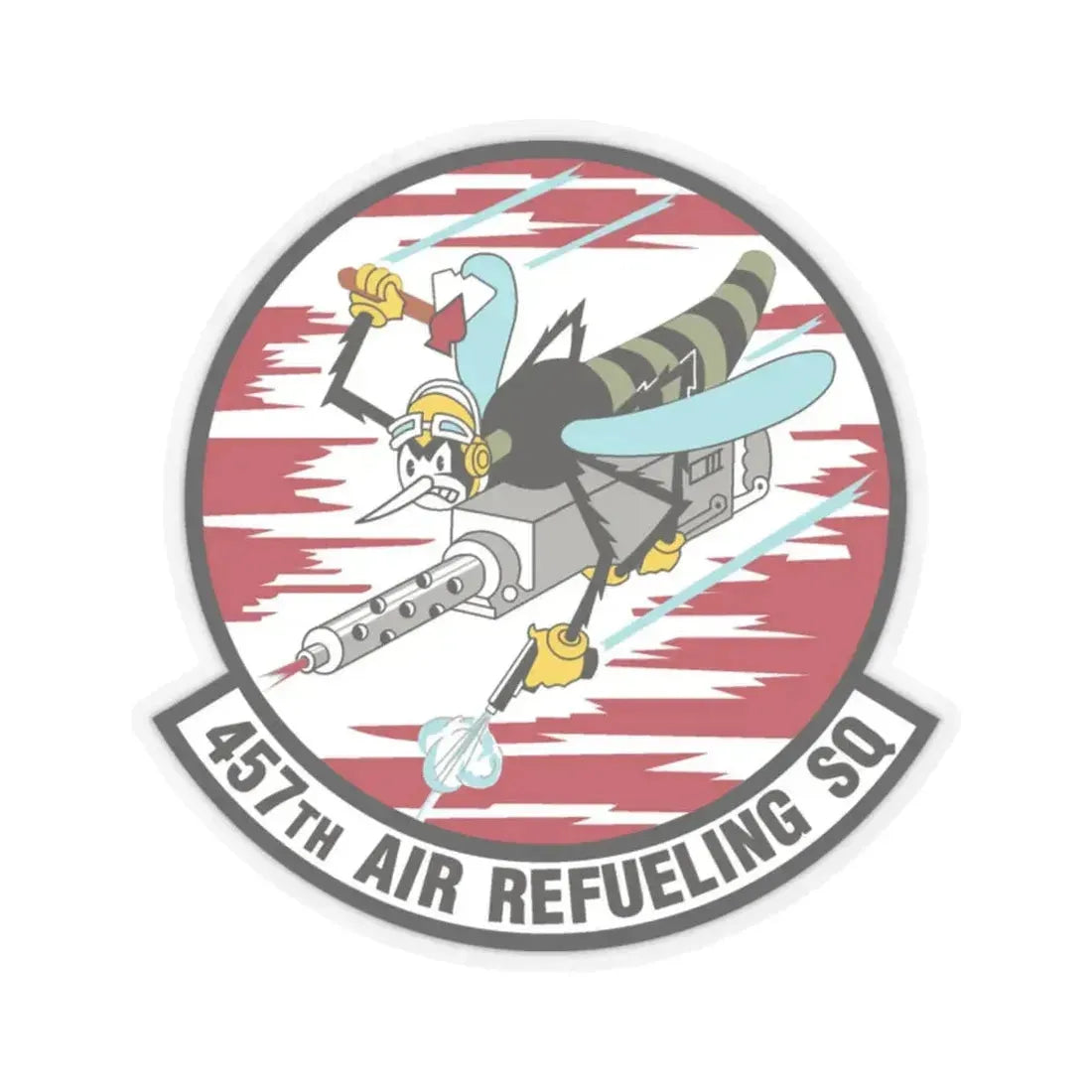 457th Air Refueling Squadron (U.S. Air Force) STICKER Vinyl Kiss-Cut Decal 2 Inch Transparent - The Sticker Space