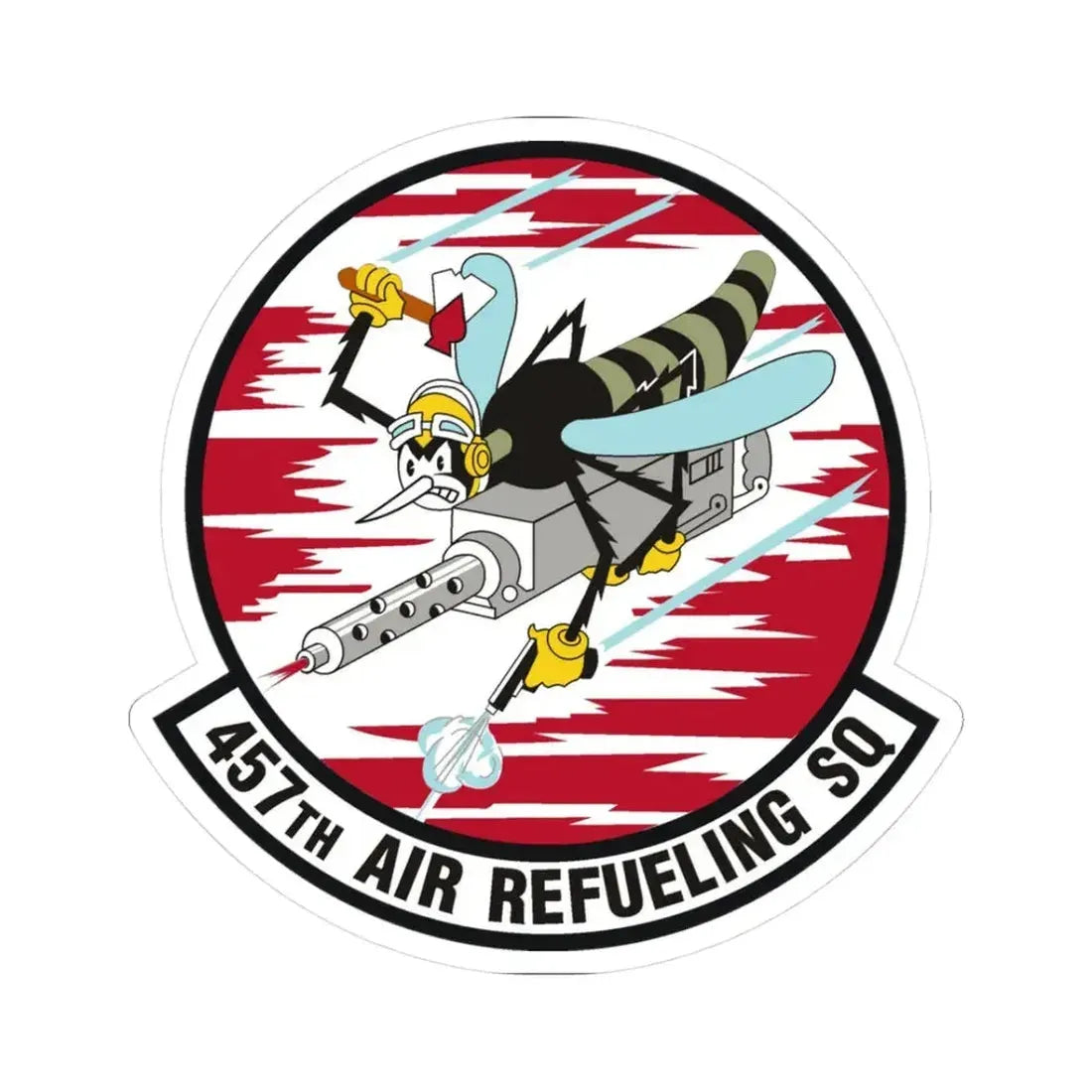 457th Air Refueling Squadron (U.S. Air Force) STICKER Vinyl Kiss-Cut Decal 3 Inch White - The Sticker Space