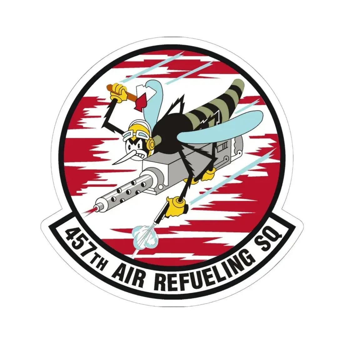 457th Air Refueling Squadron (U.S. Air Force) STICKER Vinyl Kiss-Cut Decal 6 Inch White - The Sticker Space