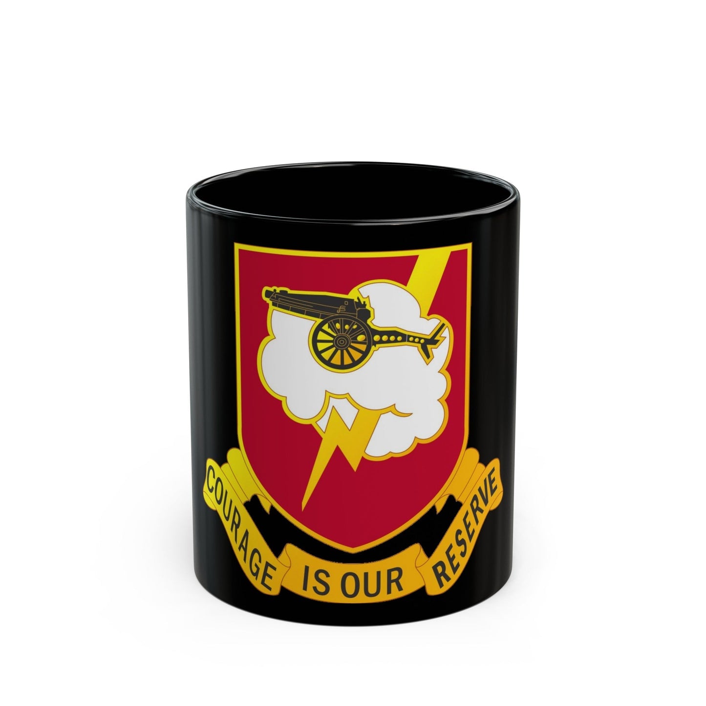 457th Airborne Field Artillery Battalion (U.S. Army) Black Coffee Mug-11oz-The Sticker Space