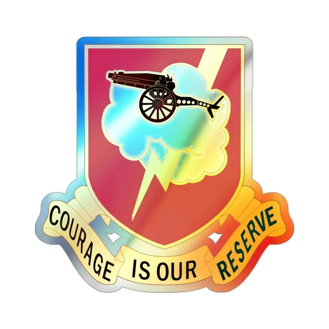 457th Airborne Field Artillery Battalion (U.S. Army) Holographic STICKER Die-Cut Vinyl Decal - The Sticker Space