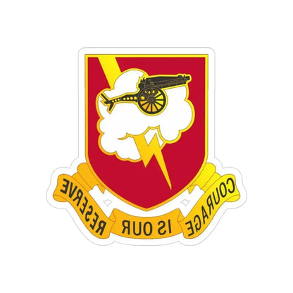 457th Airborne Field Artillery Battalion (U.S. Army) REVERSE PRINT Transparent Die-Cut STICKER 3 Inch Die-Cut Transparent - The Sticker Space