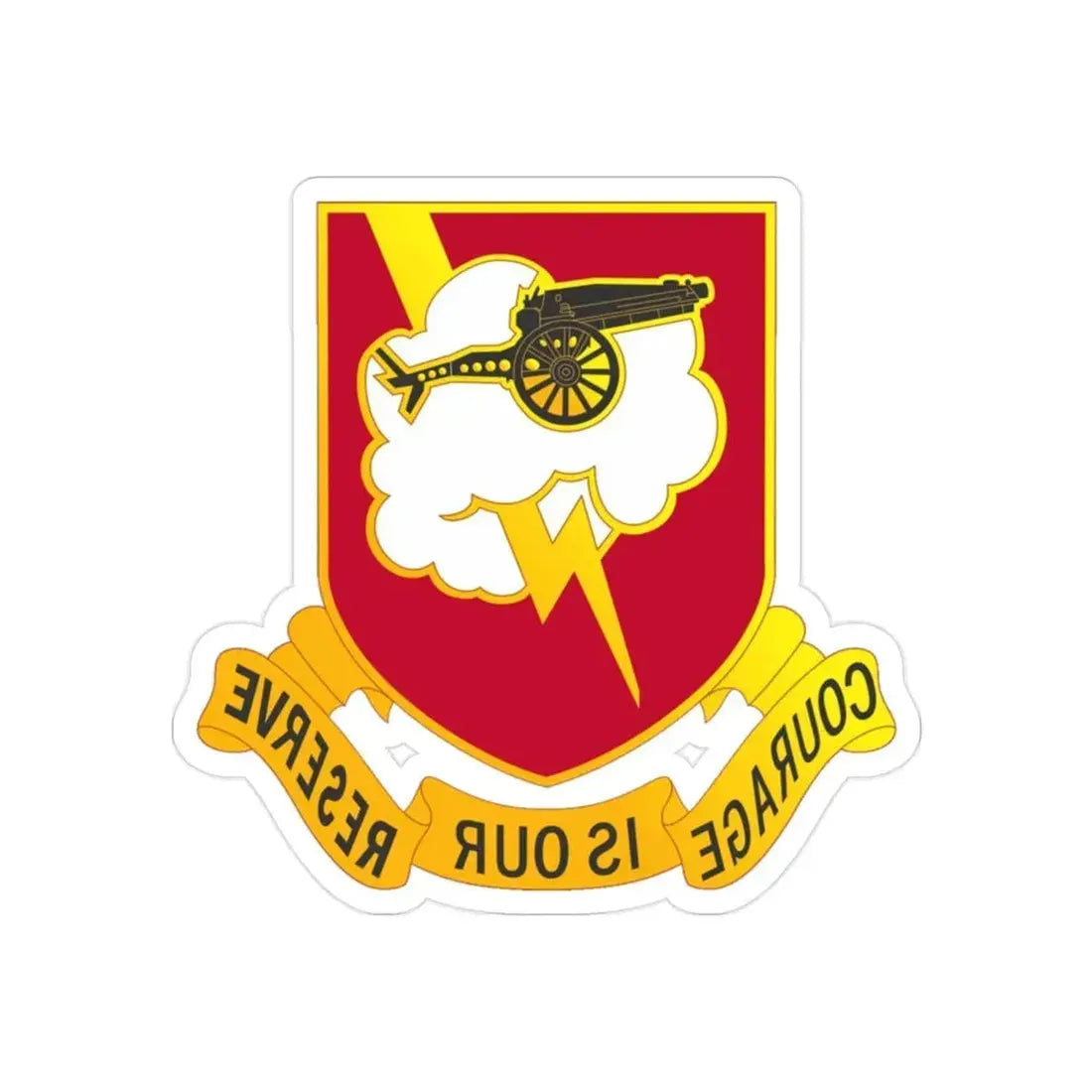 457th Airborne Field Artillery Battalion (U.S. Army) REVERSE PRINT Transparent Die-Cut STICKER - The Sticker Space