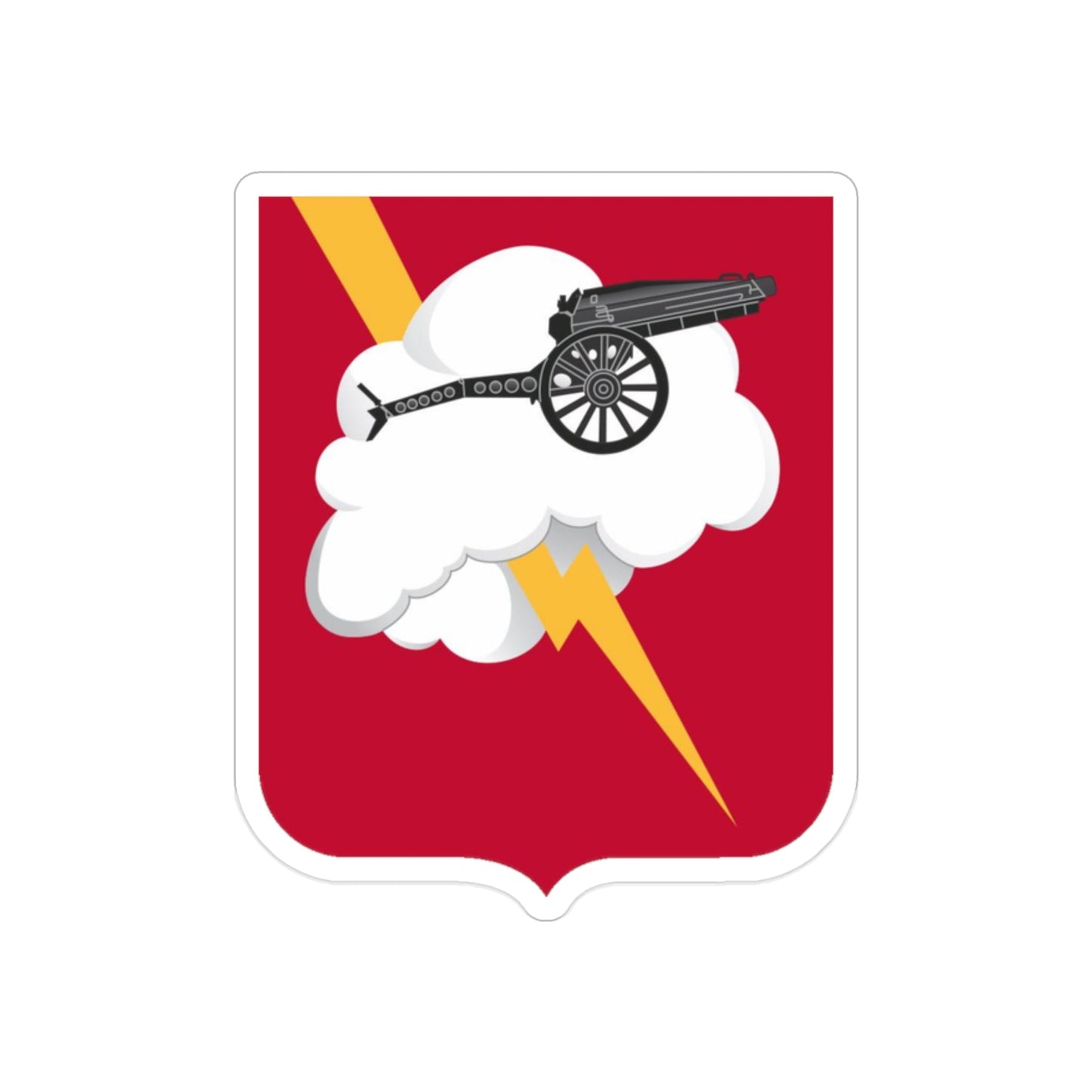 457th Airborne Field Artillery Battalion v2 (U.S. Army) REVERSE PRINT Transparent STICKER-2" × 2"-The Sticker Space