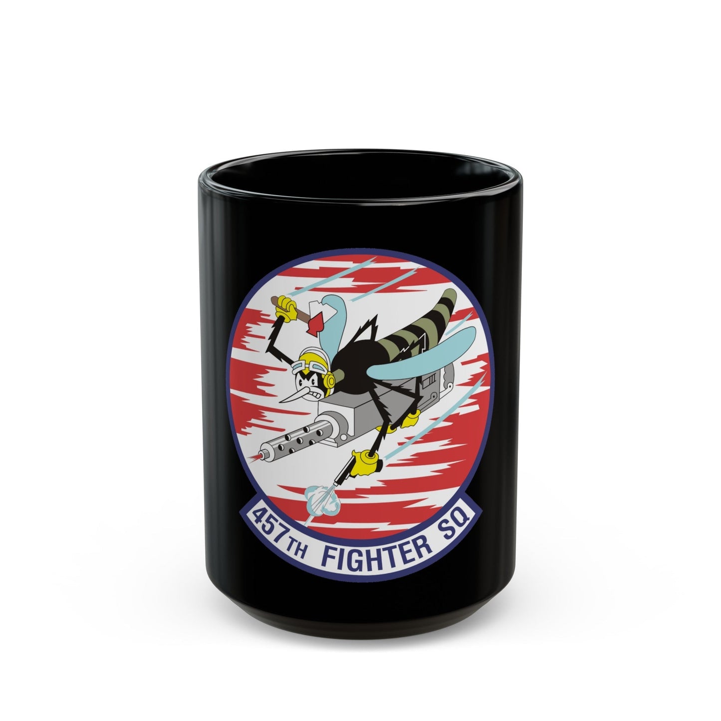 457th Fighter Squadron (U.S. Air Force) Black Coffee Mug-15oz-The Sticker Space