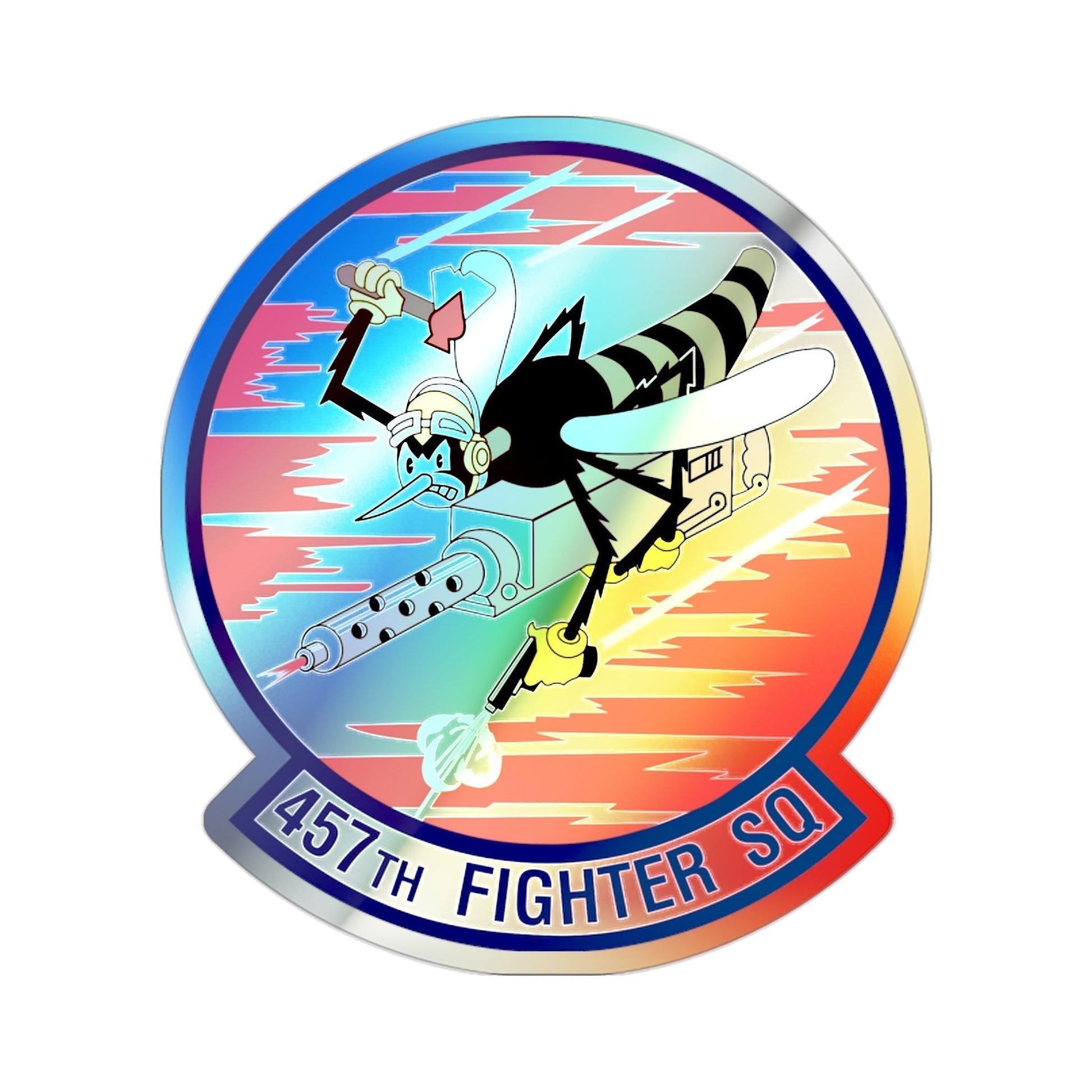 457th Fighter Squadron (U.S. Air Force) Holographic STICKER Die-Cut Vinyl Decal-2 Inch-The Sticker Space