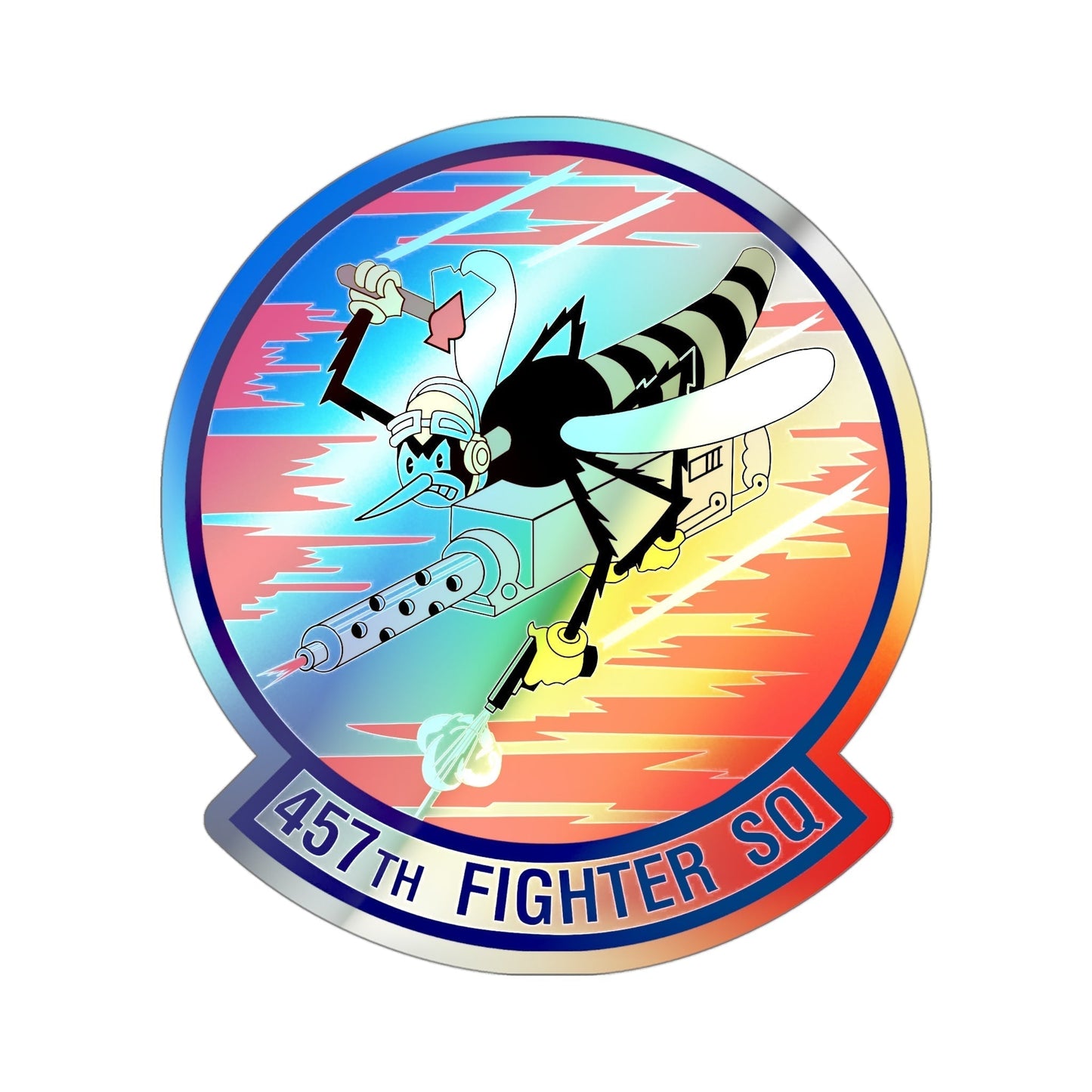 457th Fighter Squadron (U.S. Air Force) Holographic STICKER Die-Cut Vinyl Decal-4 Inch-The Sticker Space