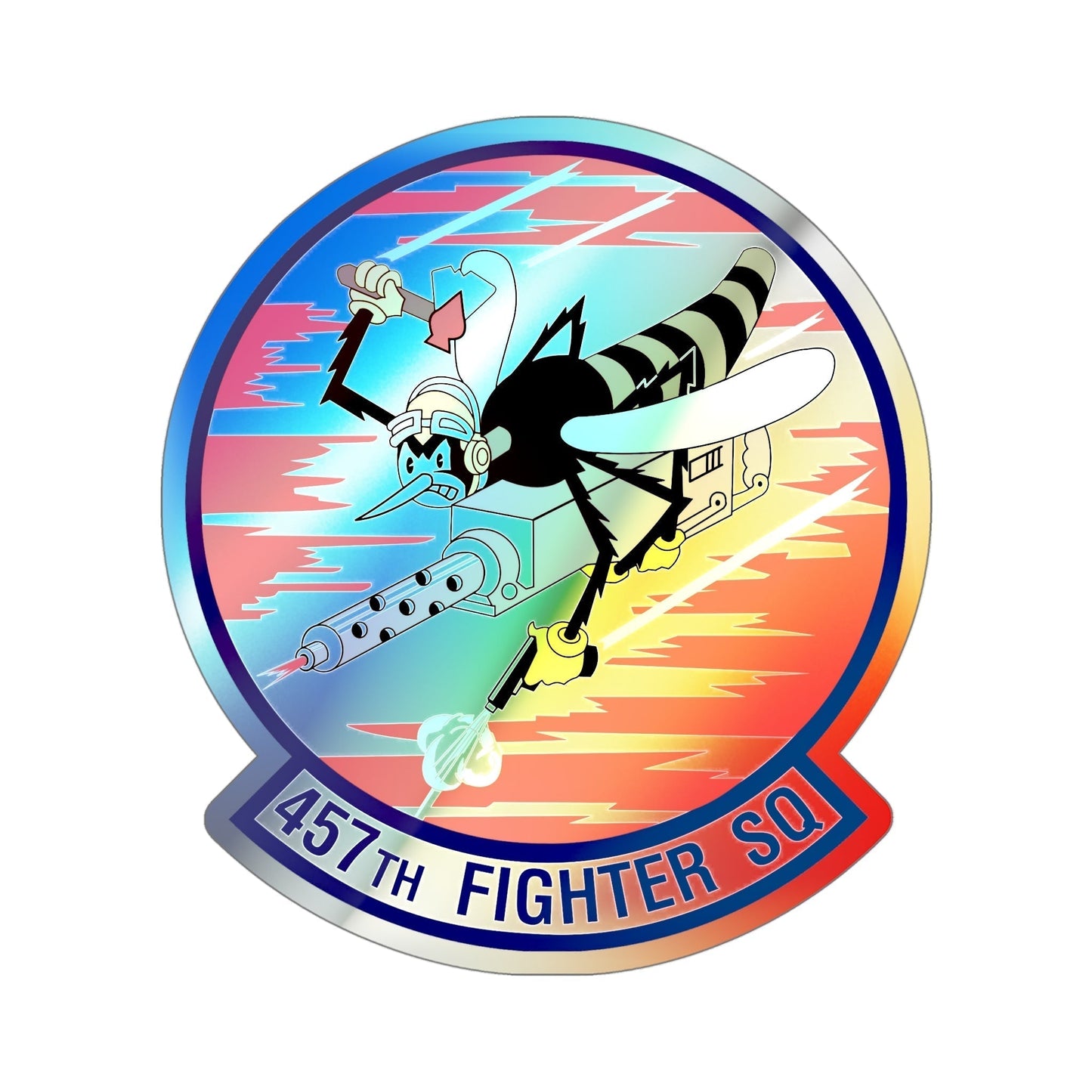 457th Fighter Squadron (U.S. Air Force) Holographic STICKER Die-Cut Vinyl Decal-5 Inch-The Sticker Space