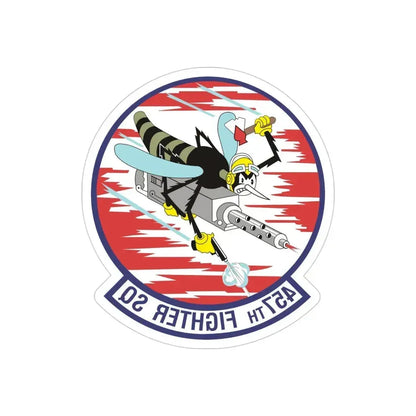 457th Fighter Squadron (U.S. Air Force) REVERSE PRINT Transparent Die-Cut STICKER 4 Inch Die-Cut Transparent - The Sticker Space