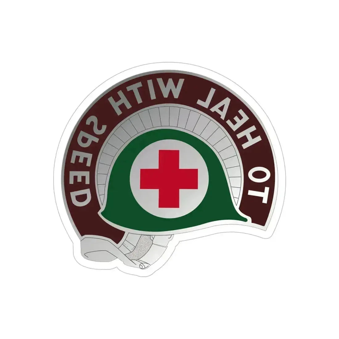 458 Surgical Hospital (U.S. Army) REVERSE PRINT Transparent Die-Cut STICKER - The Sticker Space