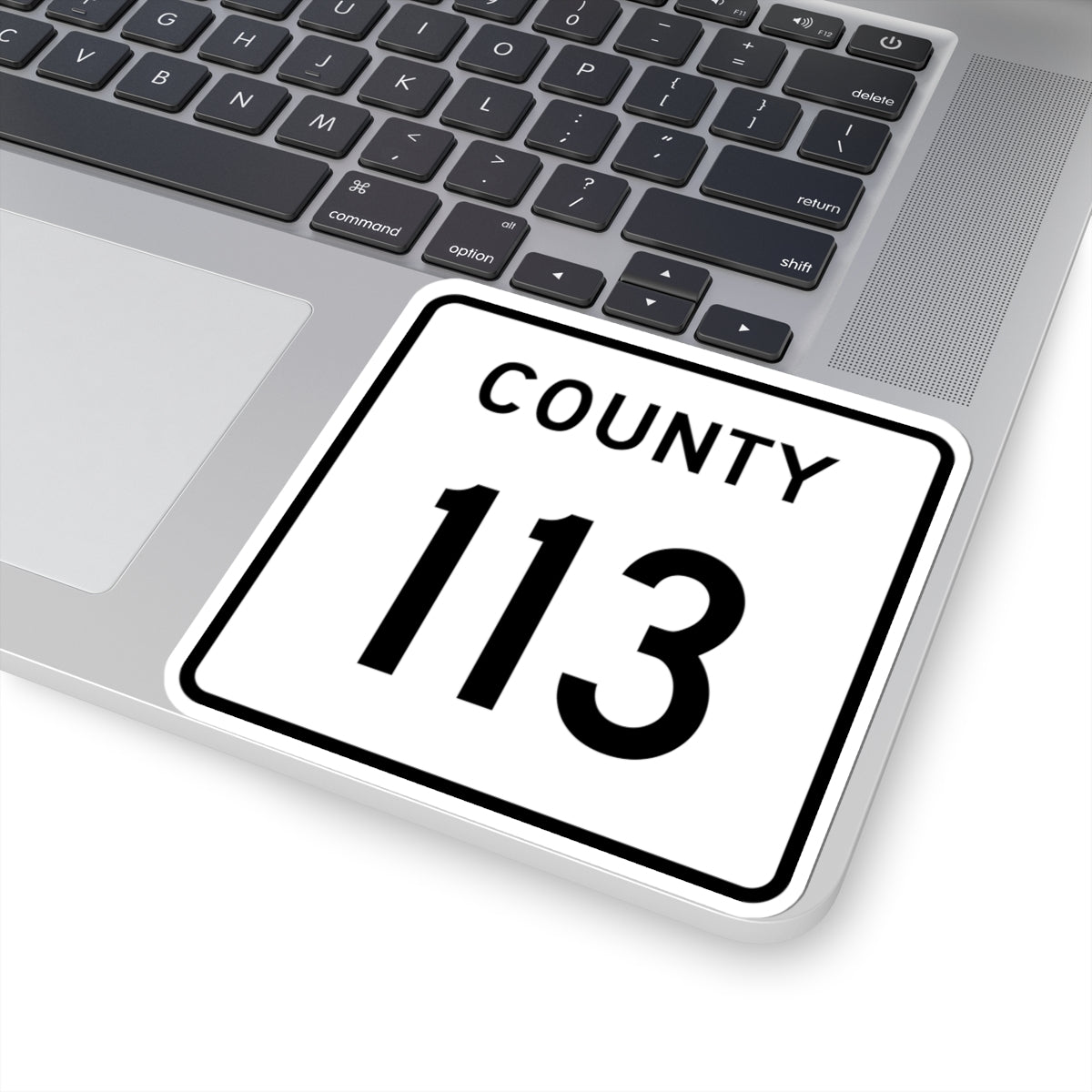 County 113 square (Minnesota) (Road Sign) STICKER Vinyl Kiss-Cut Decal