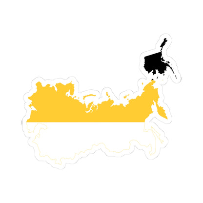 Flag-map of the Russian Empire 1866 (Russia) STICKER Vinyl Kiss-Cut Decal