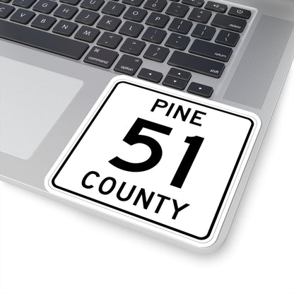 Pine County Route 51 MN (Minnesota) (Road Sign) STICKER Vinyl Kiss-Cut Decal