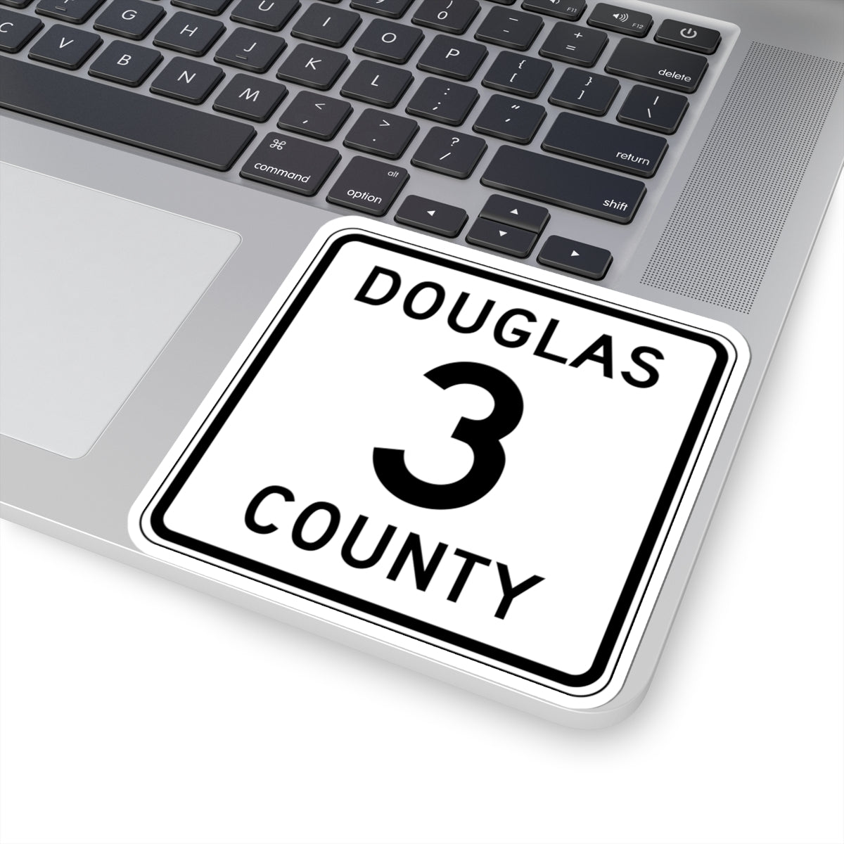 Douglas County Route 3 (Minnesota) (Road Sign) STICKER Vinyl Kiss-Cut Decal