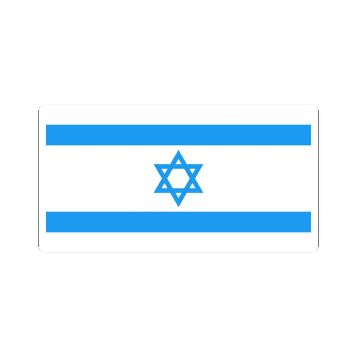 Flag of Israel Light Blue 1-2 (Israel) STICKER Vinyl Kiss-Cut Decal